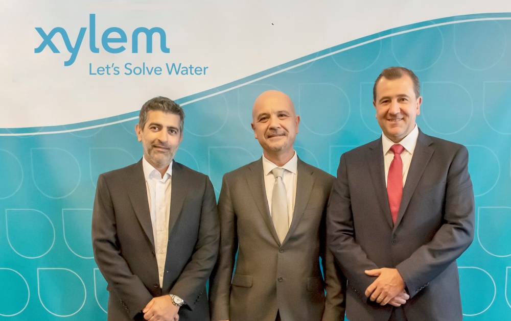 Xylem Orta Dogu ve Turkiye Direktoru Naji Skaf Xylem Turkiye Genel Muduru Altug Bilgic Xylem Kidemli Baskan Yardimcisi Franz Cerwinkai