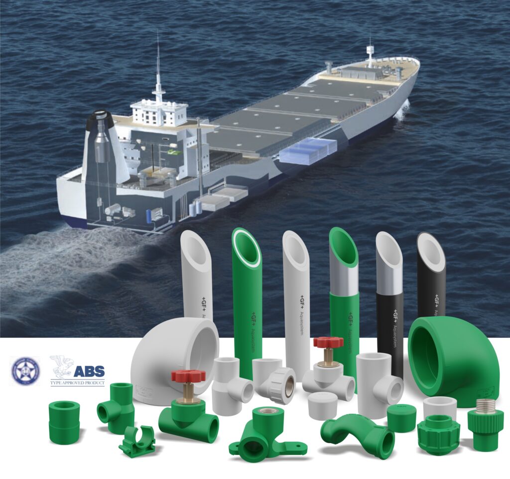 GF Aquaystem PP-R, ABS sertifikası ile denizlerde 4 marine gf white green