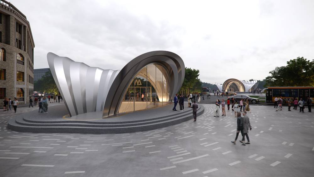 Ukrayna'da üç metro istasyonu Zaha Hadid Architects imzası taşıyacak 4 ZHA Dnipro Metro Stations11