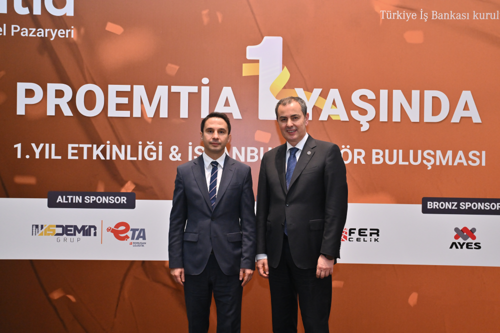 Umut Feyzioğlu: Proemtia bir yılda Türkiye’nin en büyük B2B pazar yeri haline geldi 4 Proemtia CEOsu Umut Feyzioglu ve Is Bankasi Genel Muduru Hakan Aran