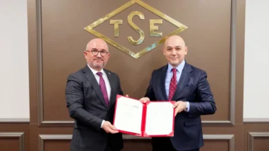 Turk Standardlari Enstitusu TSE Baskani Mahmut Sami Sahin ve JENDER Baskani Ridvan Ozer