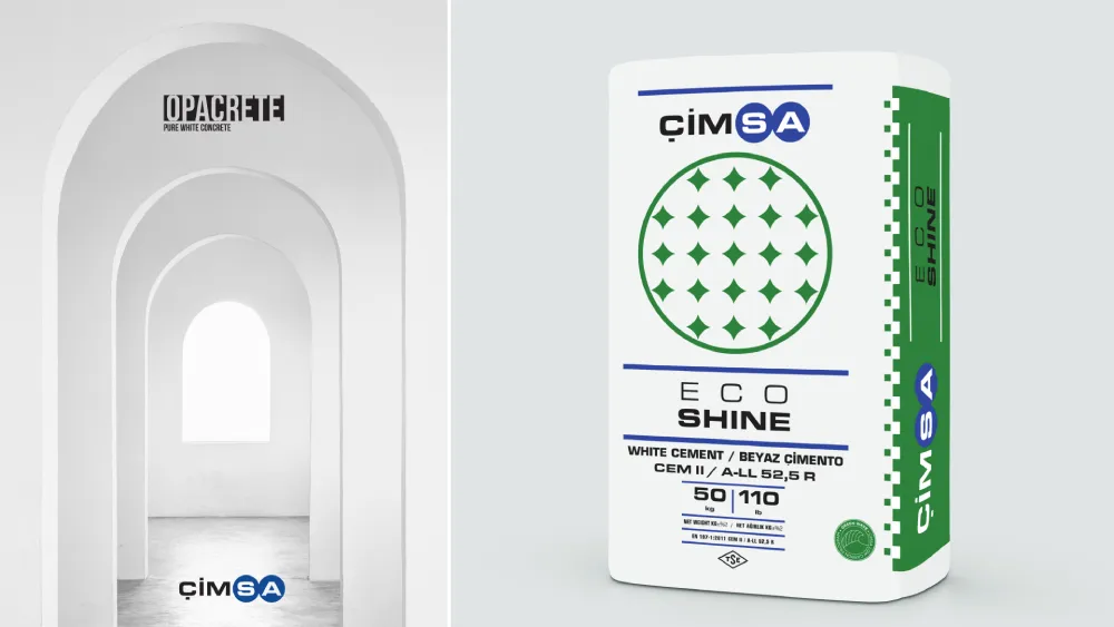 Çimsa’dan yeni nesil beyaz çözümler: EcoShine ve OpaCrete 4 Cimsa beyaz cimento