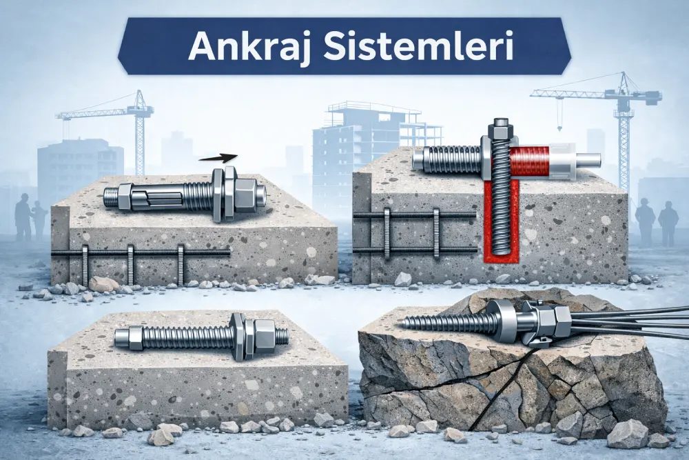 Ankraj Nedir ve Ne İşe Yarar? Ankraj Çeşitleri ve Kapsamlı Rehber 4 Ankraj Türleri Nelerdir?