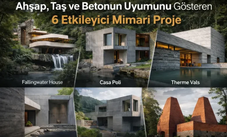 Ahşap, Taş ve Betonun Uyumunu Gösteren 6 Etkileyici Mimari Proje